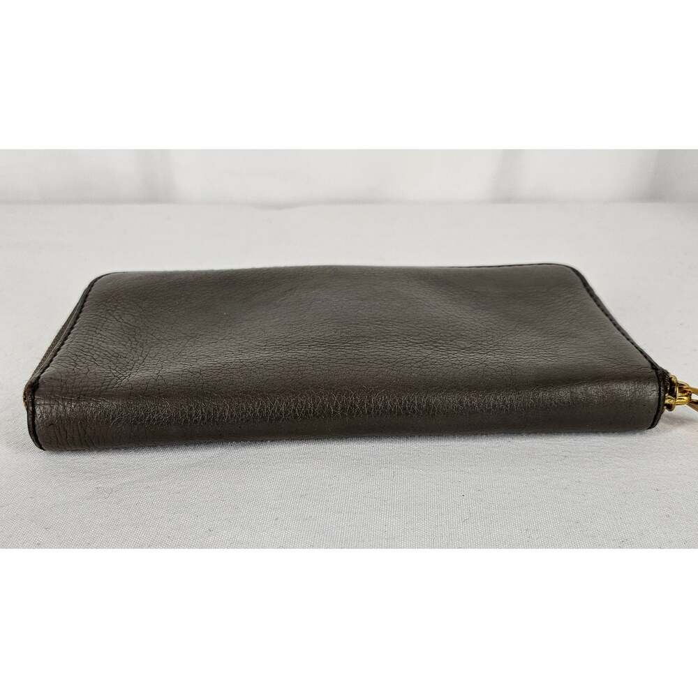 MARC BY MARC JACOBS ZIPPER BI-FOLD DARK BROWN 4" x 8" WALLET – 100% COW LEATHER - Picture 5 of 16